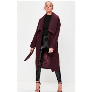 Burgundy Duster Coat; Never worn; NWT. Size 4